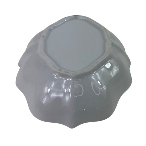 Hand-Painted Floral Porcelain Trinket Dish Vintage Pink Flowers Scalloped Edge - Picture 8 of 11